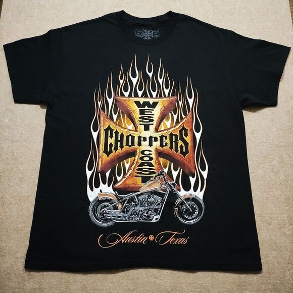 West Coast Choppers Motorcycle Graphic Short Sleeve T-Shirt #I - Picture 2 of 5